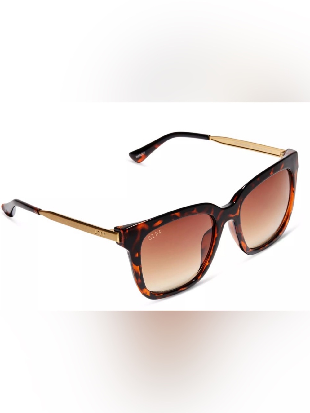 EUC- DIFF Eyewear Tortoiseshell Sunglasses with Gradient Lenses, wore once - Picture 2 of 5